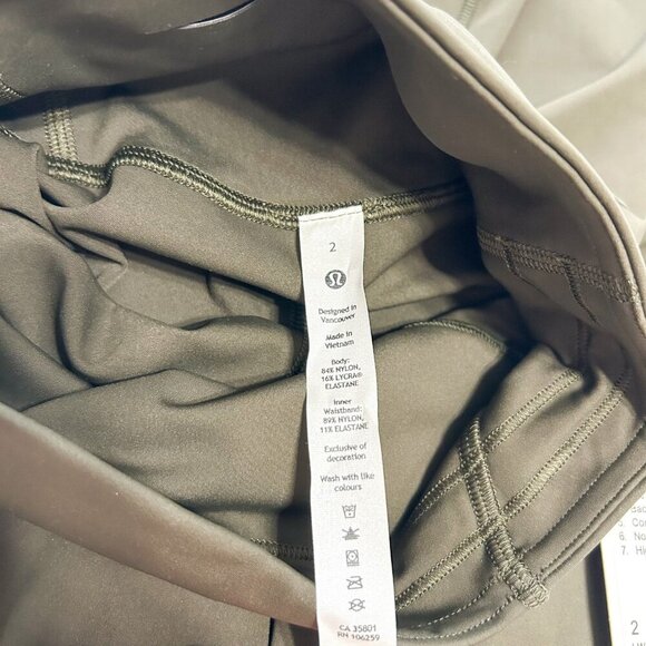 NWT Lululemon Athletica Base Pace HR Tight 28” Leggings Olive Green Size 2 - Picture 5 of 8